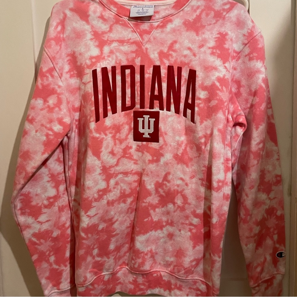 University of Indiana-Bloomington Tye-Dye Crewneck Sweater Size Small